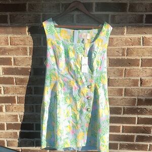 Lilly Pulitzer Lemon Floral ROMPER Mini Dress
